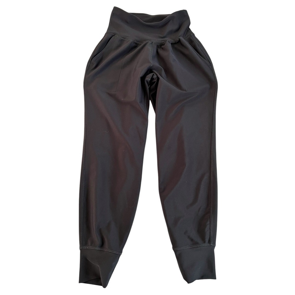 Old Navy Joggers High-Waisted PowerSoft Black Sz X-Small Go Dry Ankle Pockets